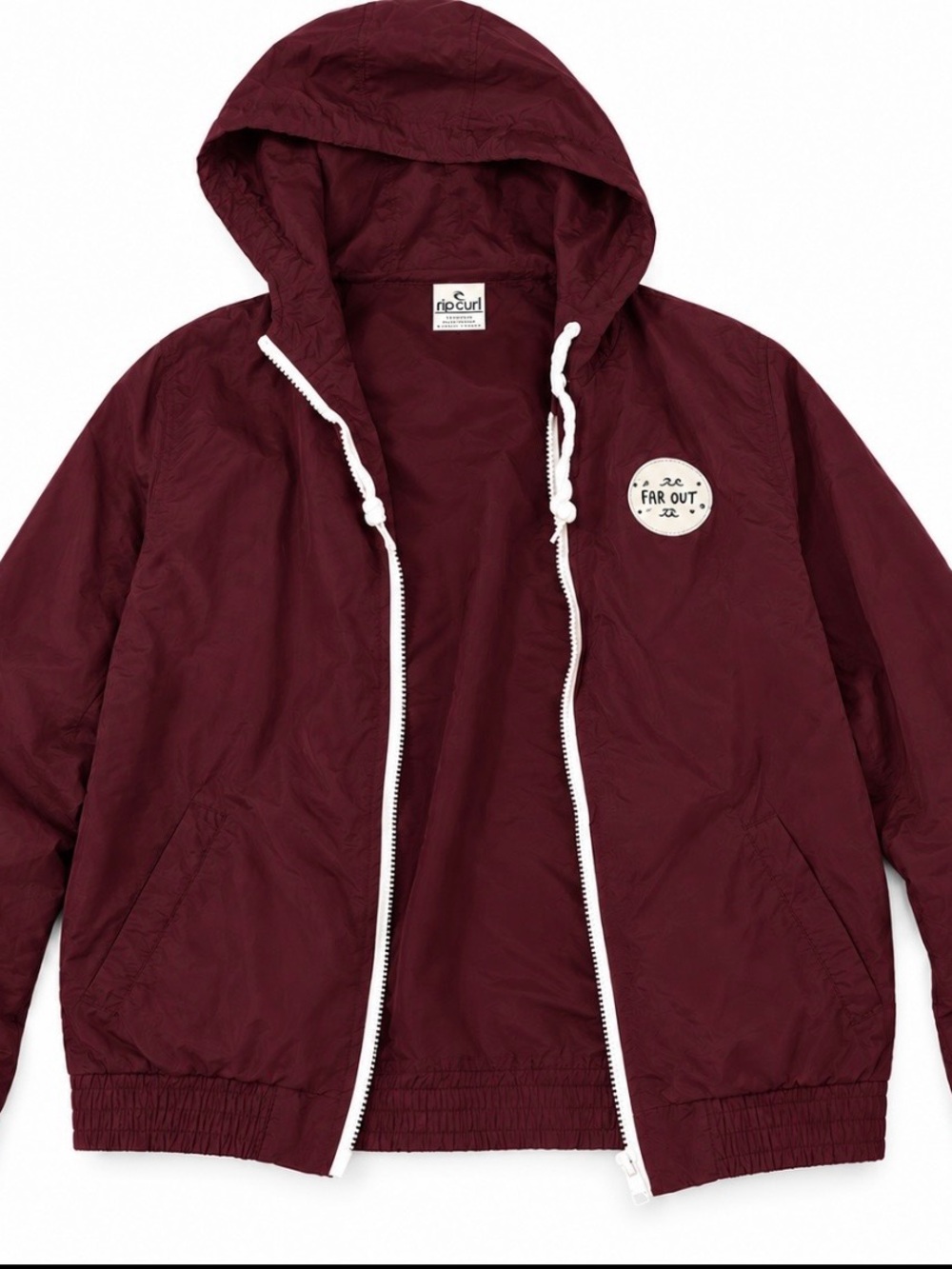 A.Lab Women's UFO Maroon Hooded Windbreaker Jacket